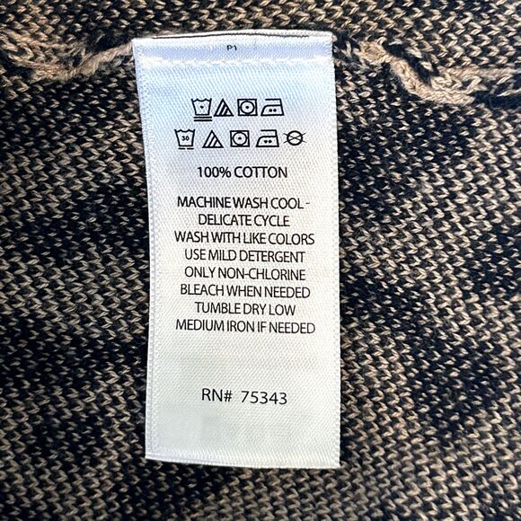 KAISLEY Leopard Print Cardigan Duster Size Small Tan Brown Black - Picture 6 of 7